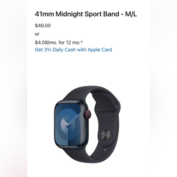 BRAND NEW - Apple Watch Sports Band - 41MM - size M/L - Picture 8 of 9